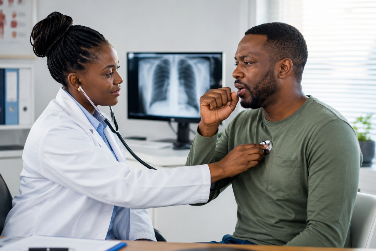 Patient with doctor